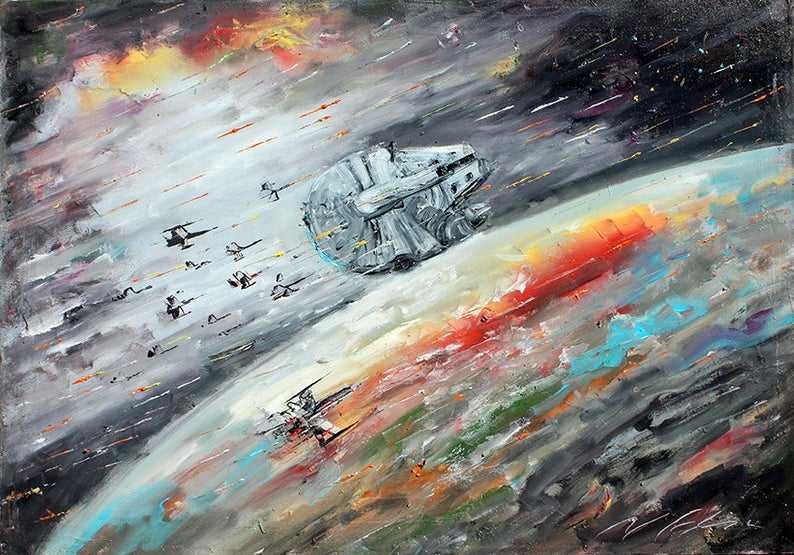 millennium falcon wall art