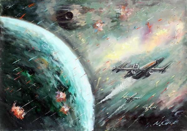 X-Wing Fighter  Canvas Print Fan Art by Naci Caba
