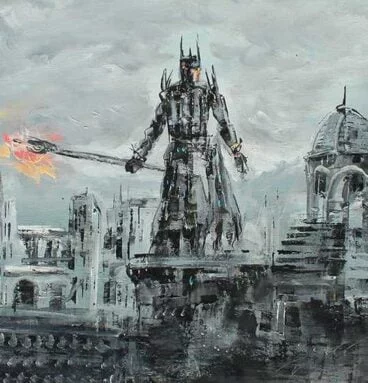 Sauron has arrived to Osgiliath LOTR Canvas Print