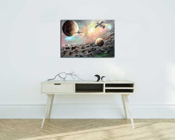 Spacex - Sci-fi Oil Painting by Naci Caba - GaleriFoton