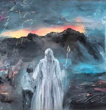 Handmade Gandalf Oil Painting