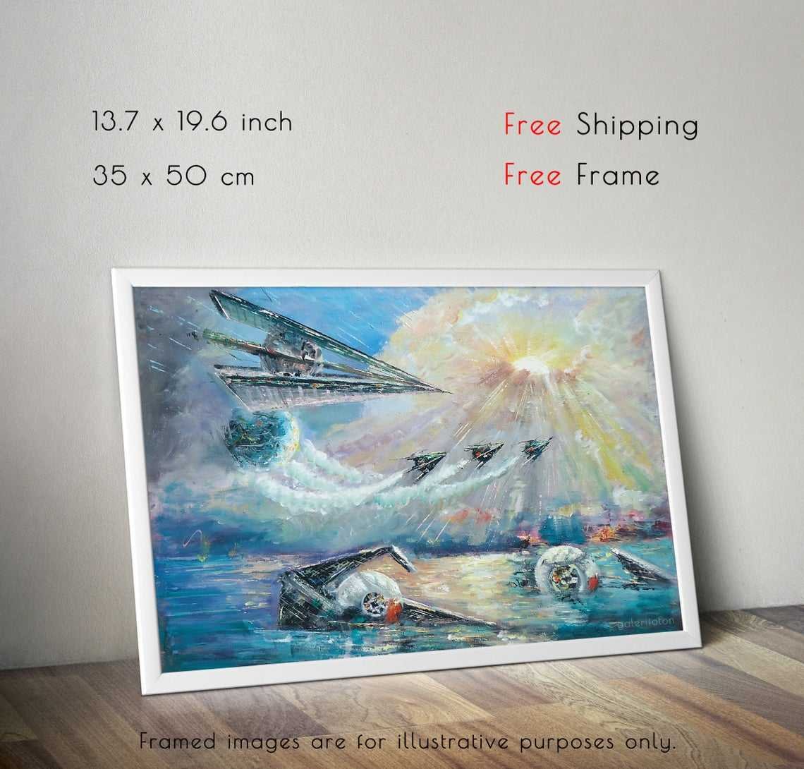 Handmade Scifi Oil Painting Sci Fi Wall Art Galerifoton