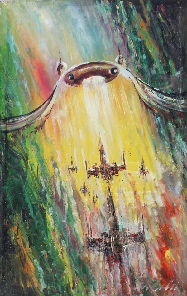 Sci-Fi X Wing Fighters Oil Painting - GaleriFoton