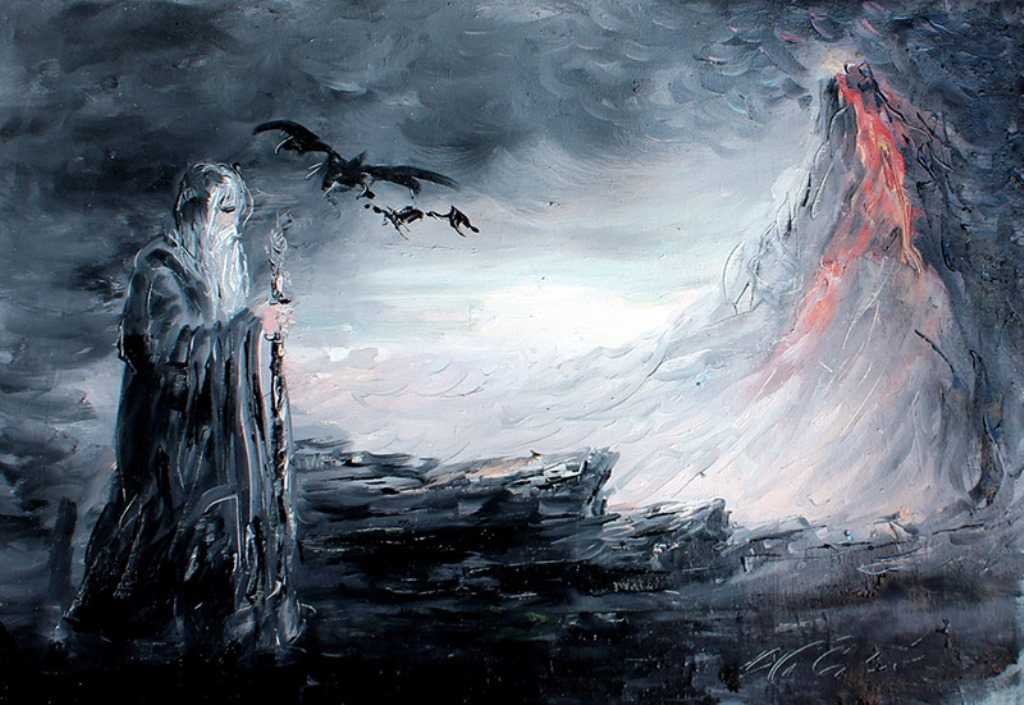 LOTR Themed Oil Painting Mordor Lord of the Rings Painting by Naci Caba ...