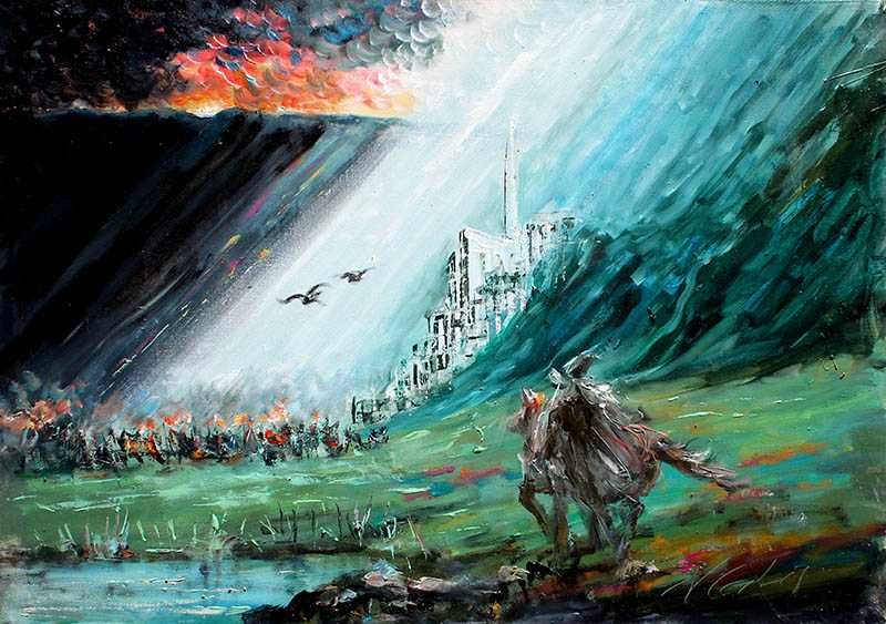 Minas Tirith Gondor Art Print - LOTR Wall Art - GaleriFoton
