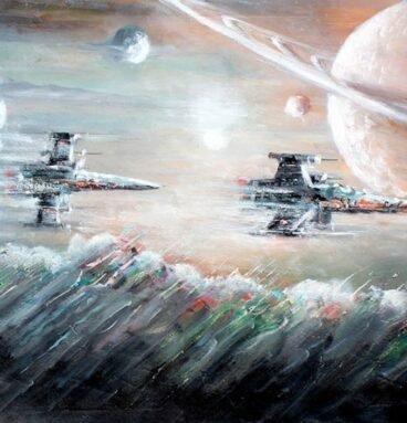 Star Wars: X-Wing Starfighters Handmade Oil Painting with Frames