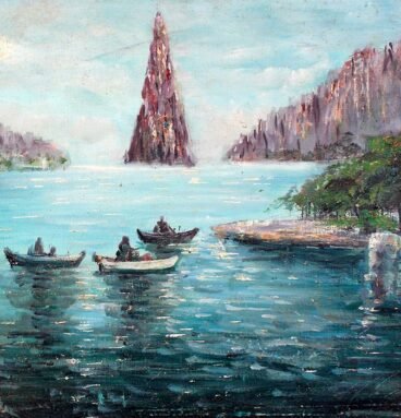 Nen Hithoel Handmade Oil Painting on Canvas With Frames