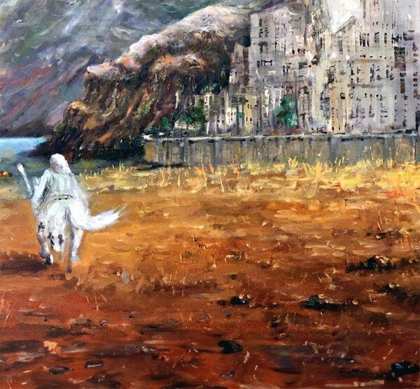 Gandalf's Journey: Ride to Minas Tirith LOTR Poster Canvas Art