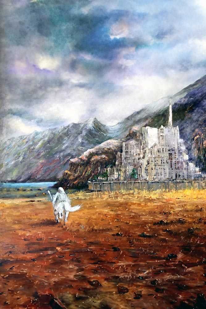 Gandalf's Journey: Ride to Minas Tirith LOTR Poster Canvas Art Print