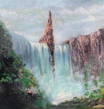 Falls of Rauros Oil Painting, LOTR Handmade Painting