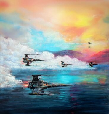 Star Wars Canvas Art | X-Wing Fleet Painting