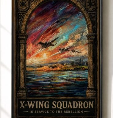 X-Wing Squadron Canvas Print, Star Wars Inspired Wall Art