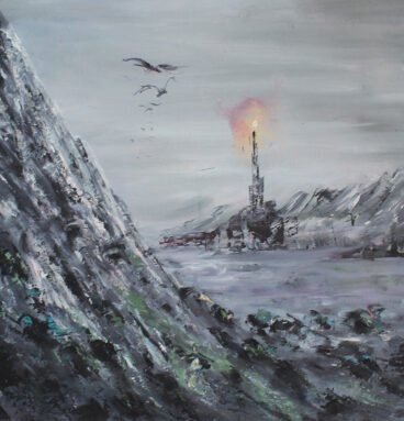 Mordor Landscape Original Oil Painting